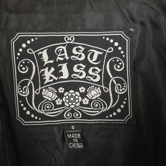 Hot Kiss Houndstooth Belted Black & White Pea Coat Size Small - Picture 5 of 7